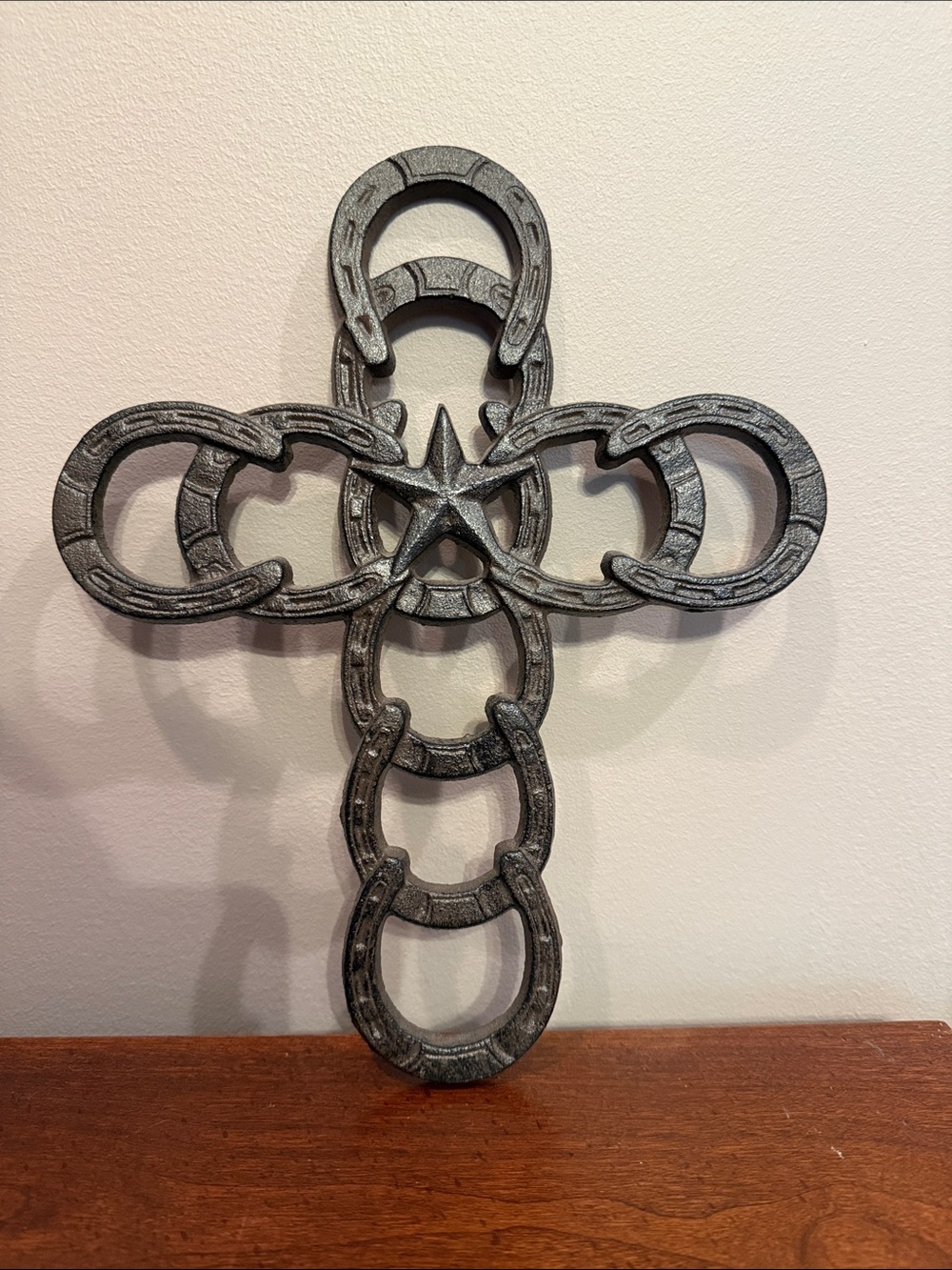 Horse Shoe Cross Wall Art - Picture 2 of 7